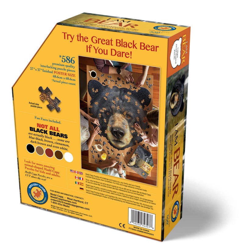 Madd Capp Puzzles - I AM Bear - 550 pieces - Animal Shaped Jigsaw Puzzle - Image 3